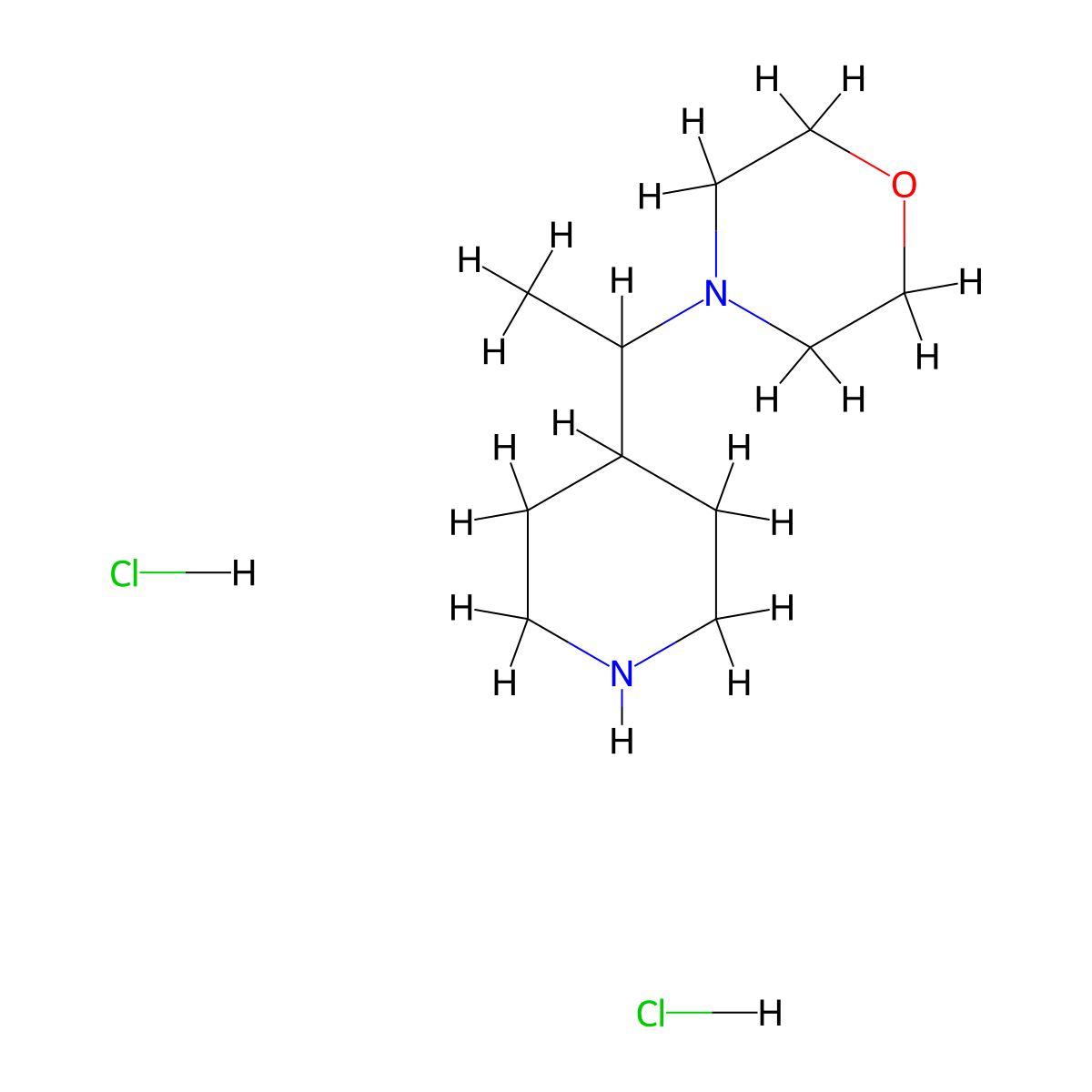 4-[1-(4-Piperidinyl)ethyl]morpholine dihydrochloride molecular structure, CAS 436852-25-4