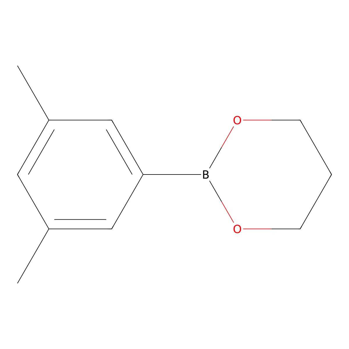 2-(3,5-Dimethylphenyl)-1,3,2-dioxaborinane molecular structure, CAS 436853-63-3