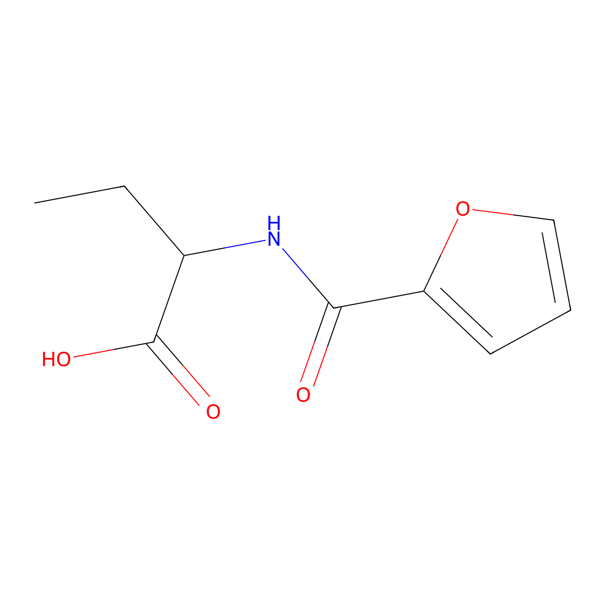 2-[(Furan-2-yl)formamido]butanoic acid molecular structure, CAS 436855-65-1