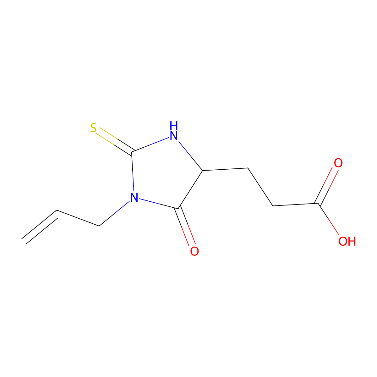 3-(1-Allyl-5-oxo-2-thioxo-imidazolidin-4-yl)-propionic acid molecular structure, CAS 436855-68-4