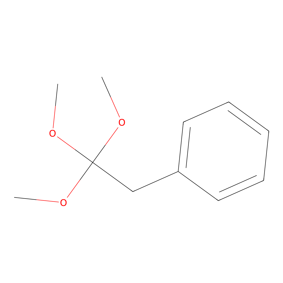 (2,2,2-Trimethoxyethyl)benzene molecular structure, CAS 4369-00-0