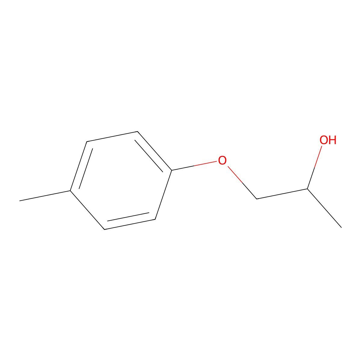 1-(4-Methylphenoxy)propan-2-ol molecular structure, CAS 4369-08-8
