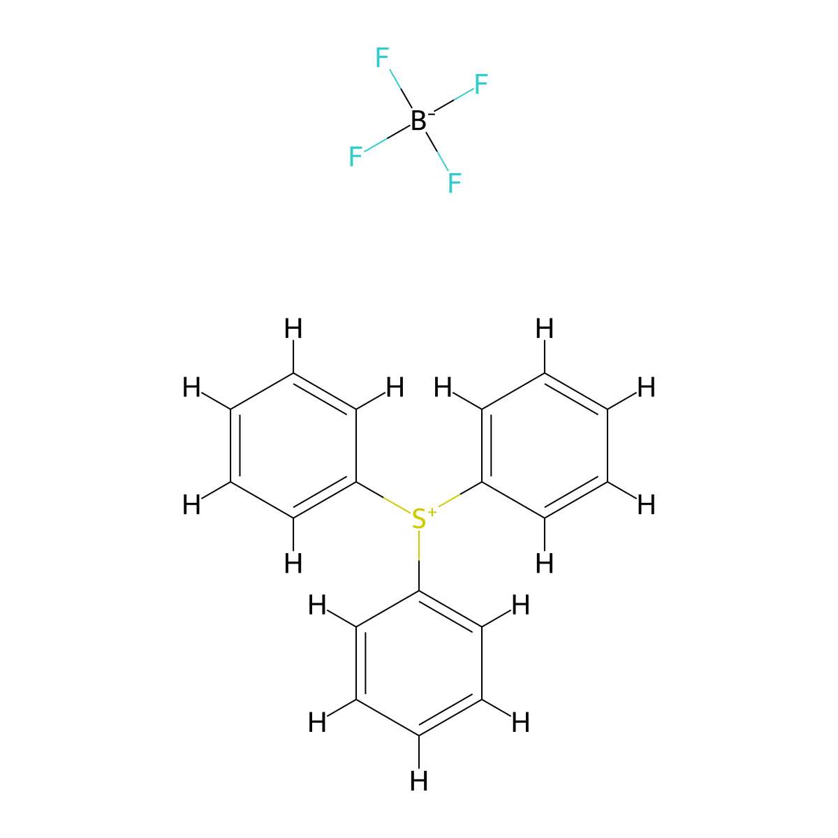 Triphenylsulfonium Tetrafluoroborate molecular structure, CAS 437-13-8