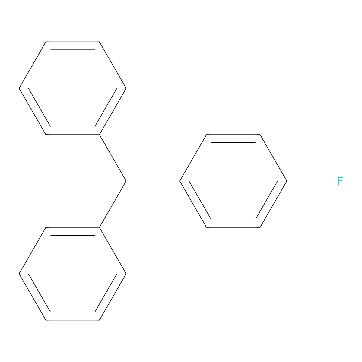 1-(Diphenylmethyl)-4-fluorobenzene molecular structure, CAS 437-23-0