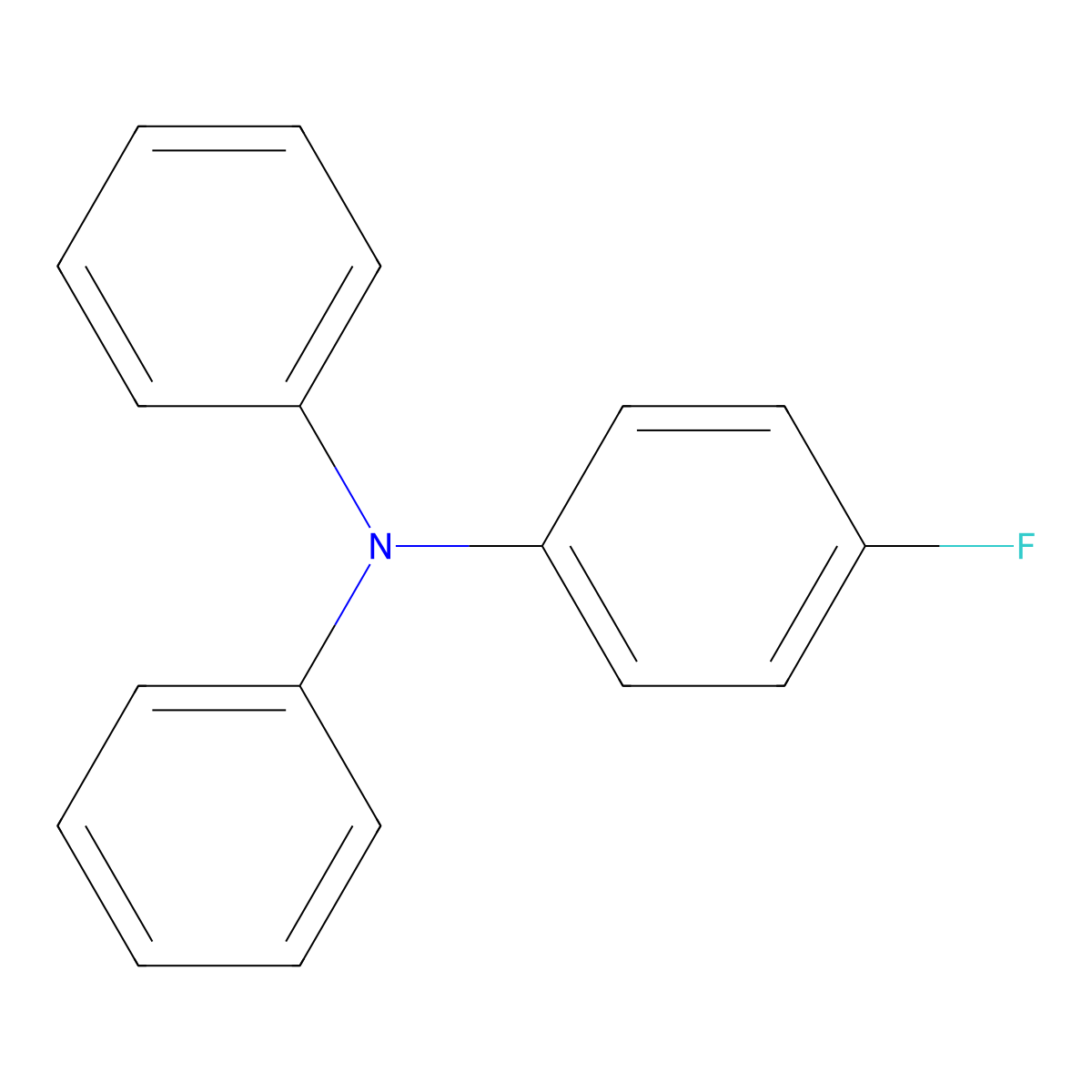 4-Fluoro-N,N-diphenylaniline molecular structure, CAS 437-25-2