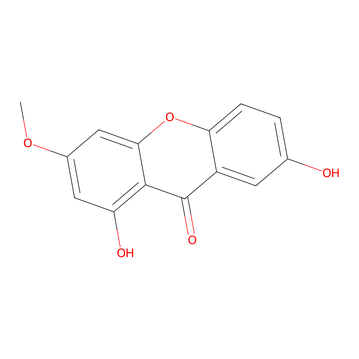 Gentisin molecular structure, CAS 437-50-3