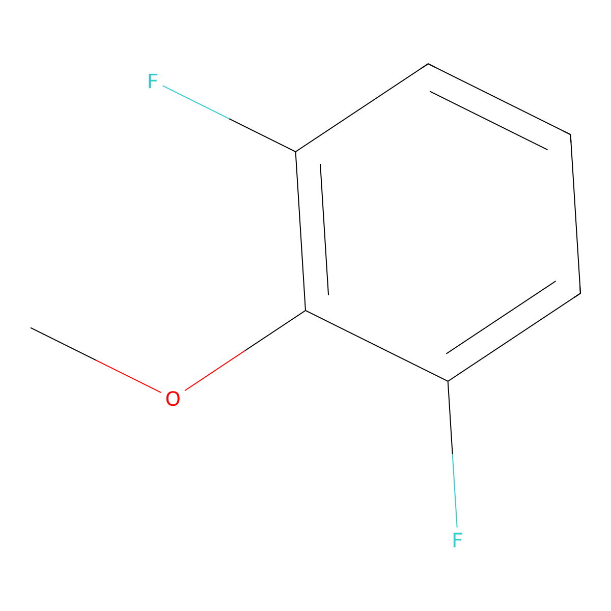 1,3-Difluoro-2-methoxybenzene molecular structure, CAS 437-82-1