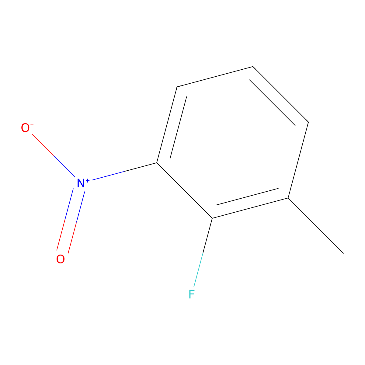 2-Fluoro-1-methyl-3-nitrobenzene molecular structure, CAS 437-86-5