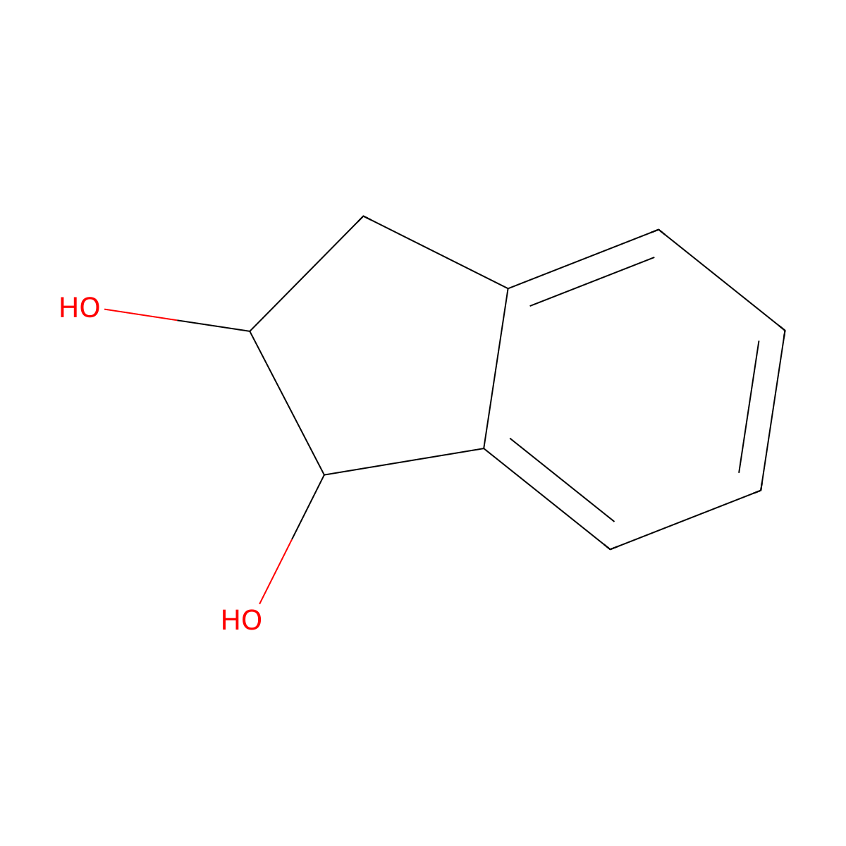 1,2-Indanediol molecular structure, CAS 4370-02-9