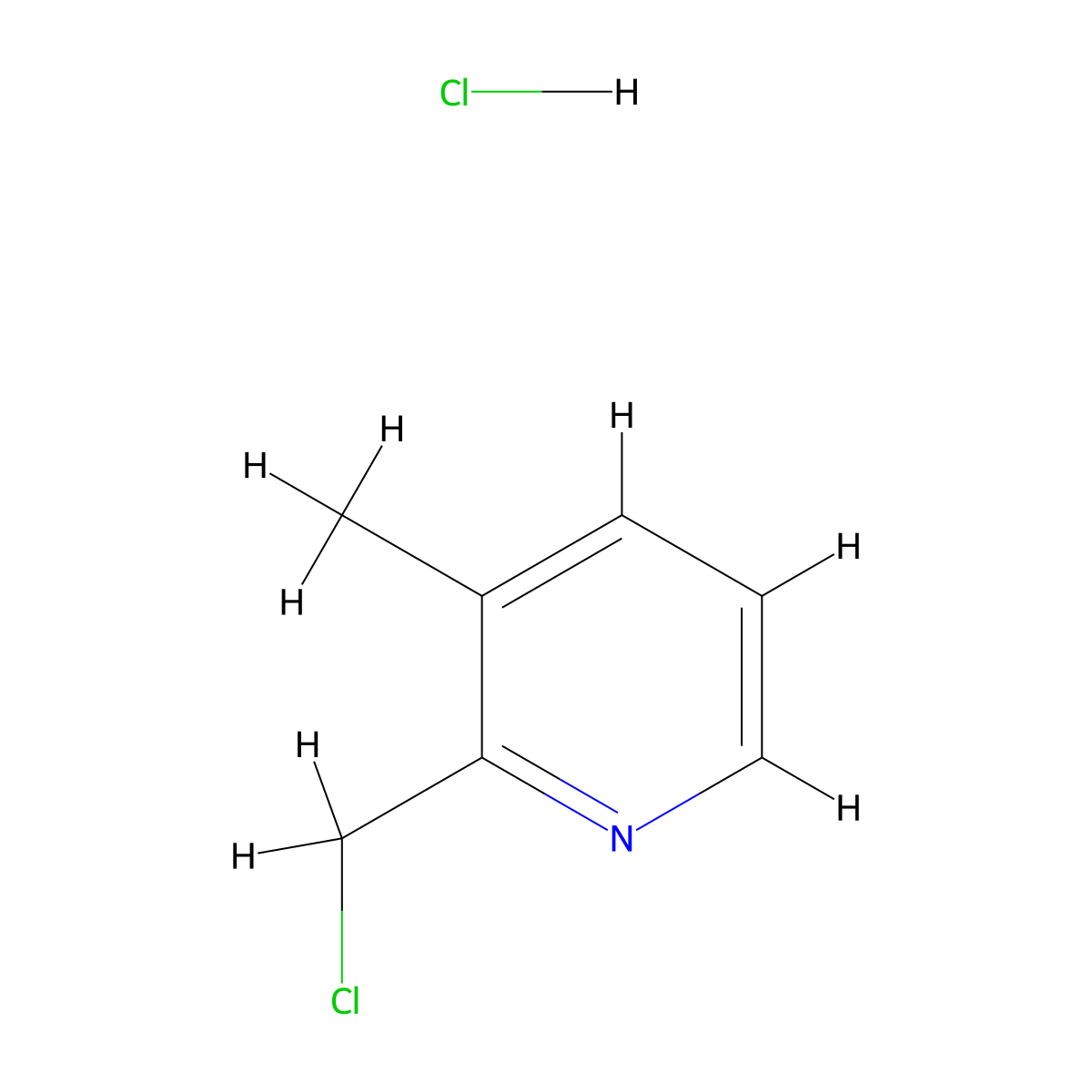 2-(Chloromethyl)-3-methylpyridine hydrochloride molecular structure, CAS 4370-22-3