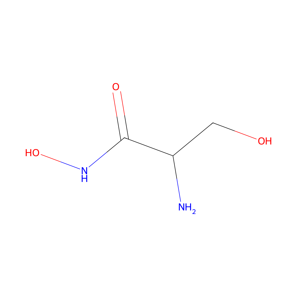 Serine hydroxamate molecular structure, CAS 4370-83-6
