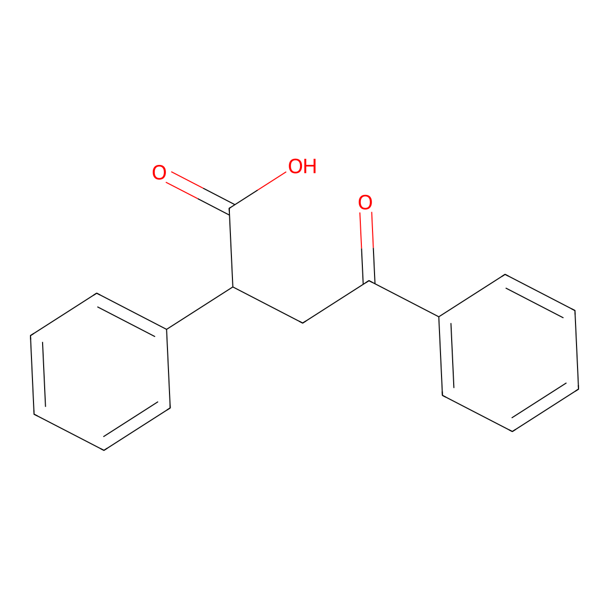 4-Oxo-2,4-diphenylbutanoic acid molecular structure, CAS 4370-96-1