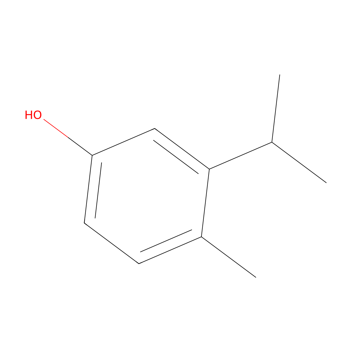 3-Isopropyl-4-methylphenol molecular structure, CAS 4371-46-4