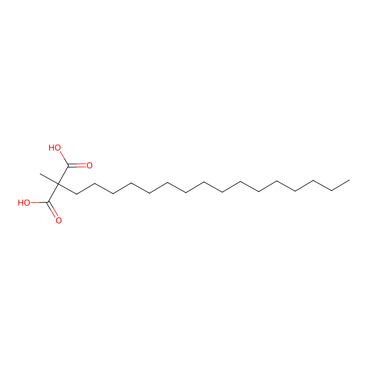 2-Hexadecyl-2-methylpropanedioic acid molecular structure, CAS 4371-66-8