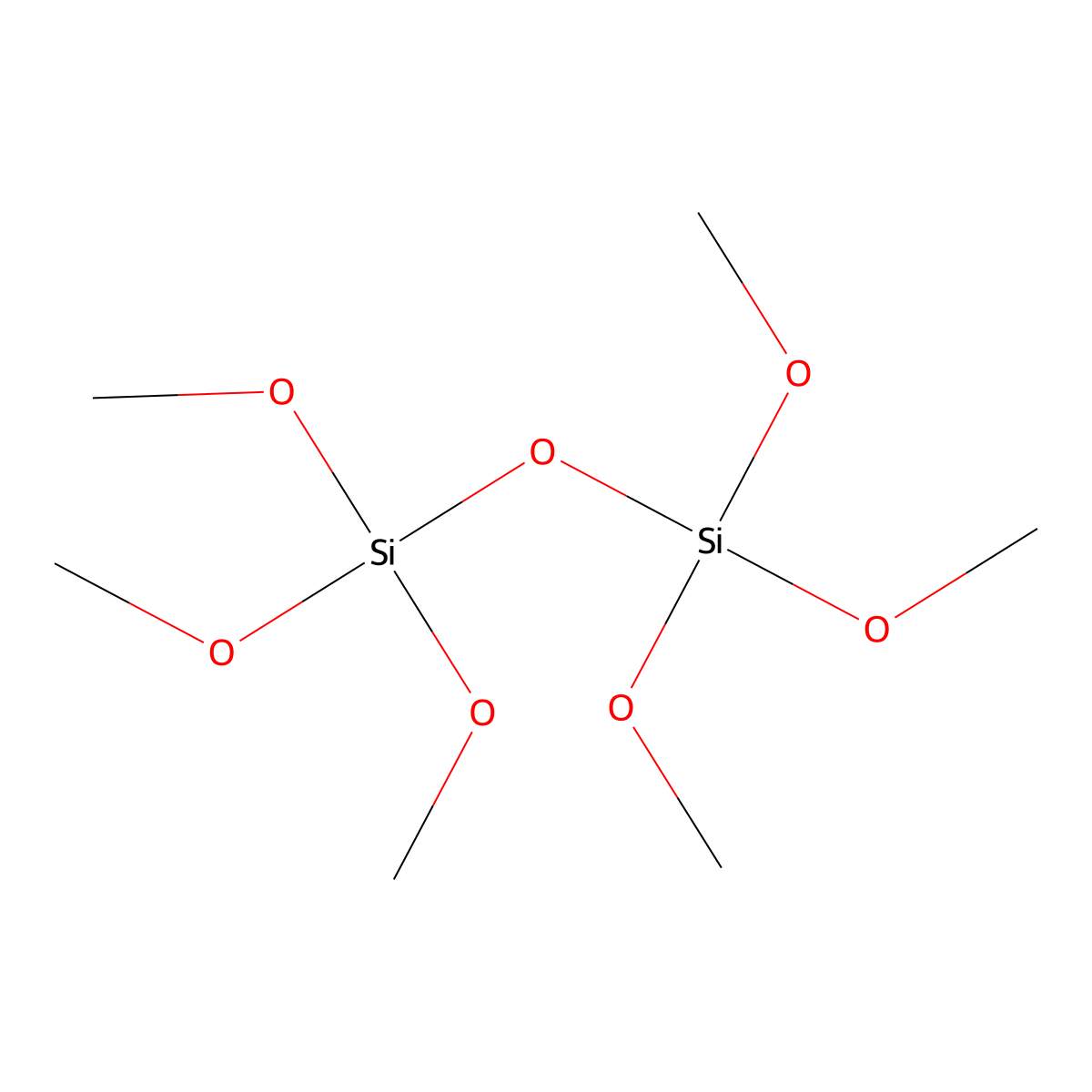 Hexamethyl diorthosilicate molecular structure, CAS 4371-91-9