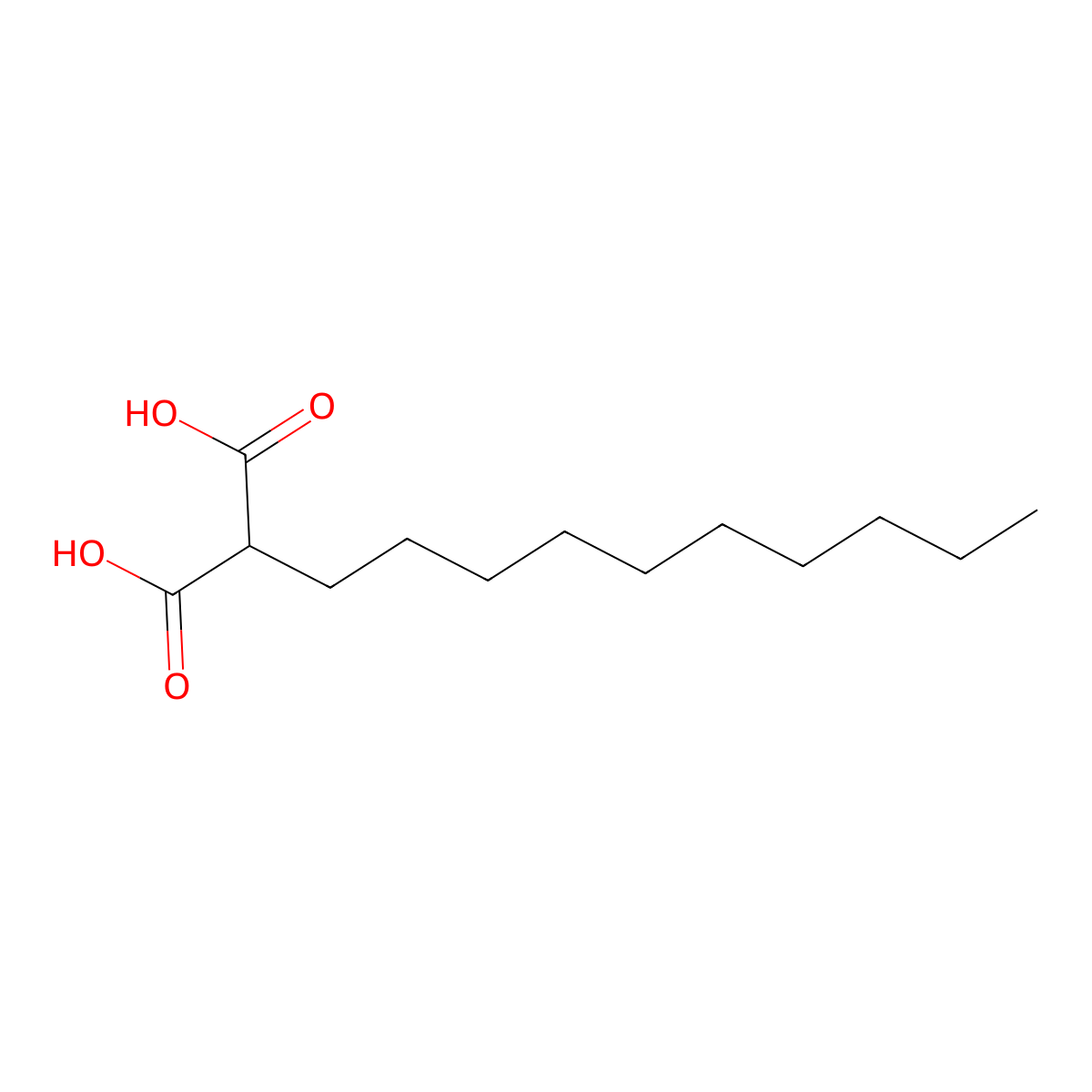 2-Decylpropanedioic acid molecular structure, CAS 4372-29-6