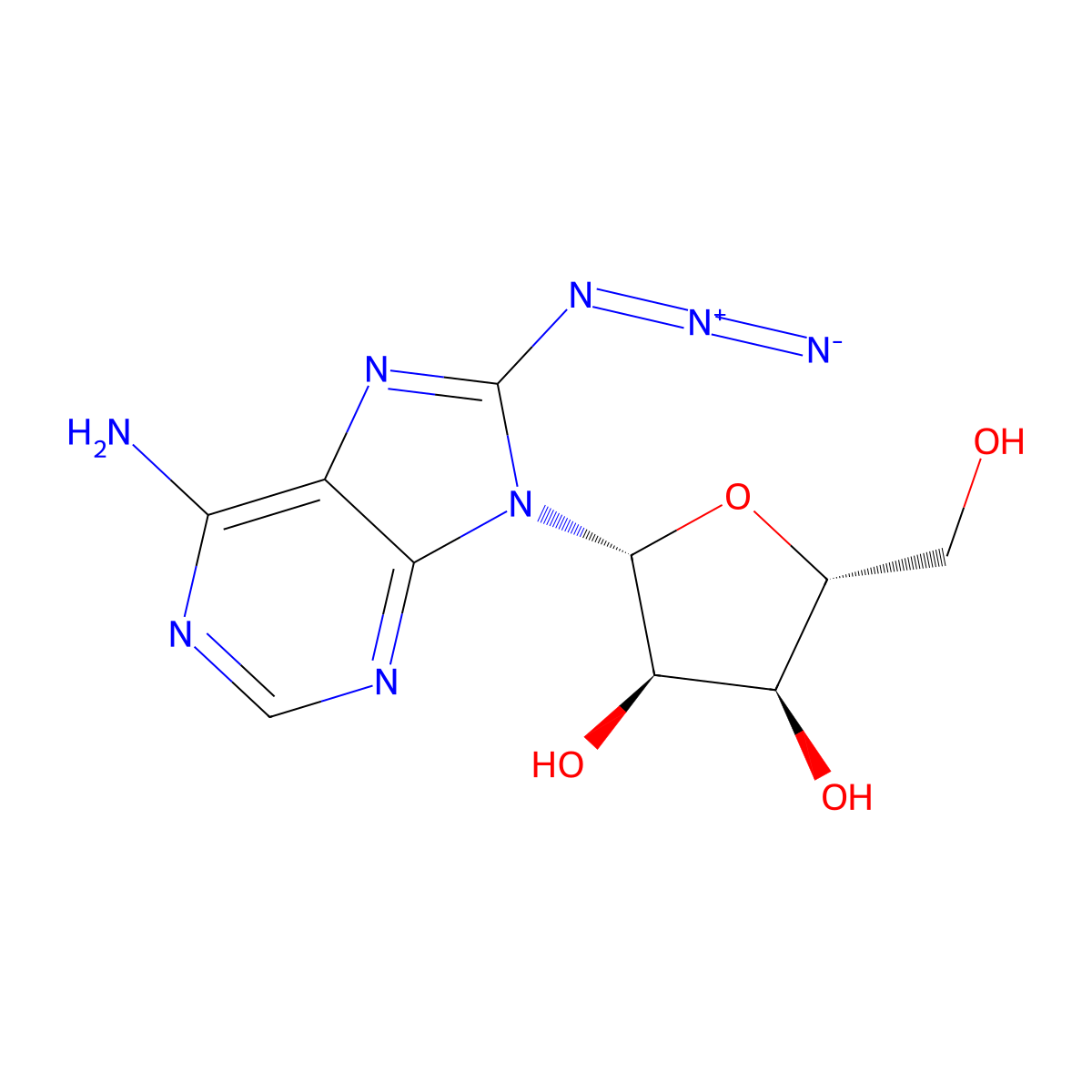 8-Azidoadenosine molecular structure, CAS 4372-67-2