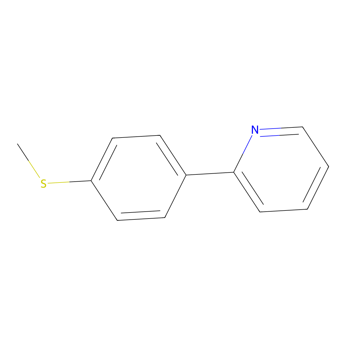 2-(4-(Methylthio)phenyl)pyridine molecular structure, CAS 4373-59-5