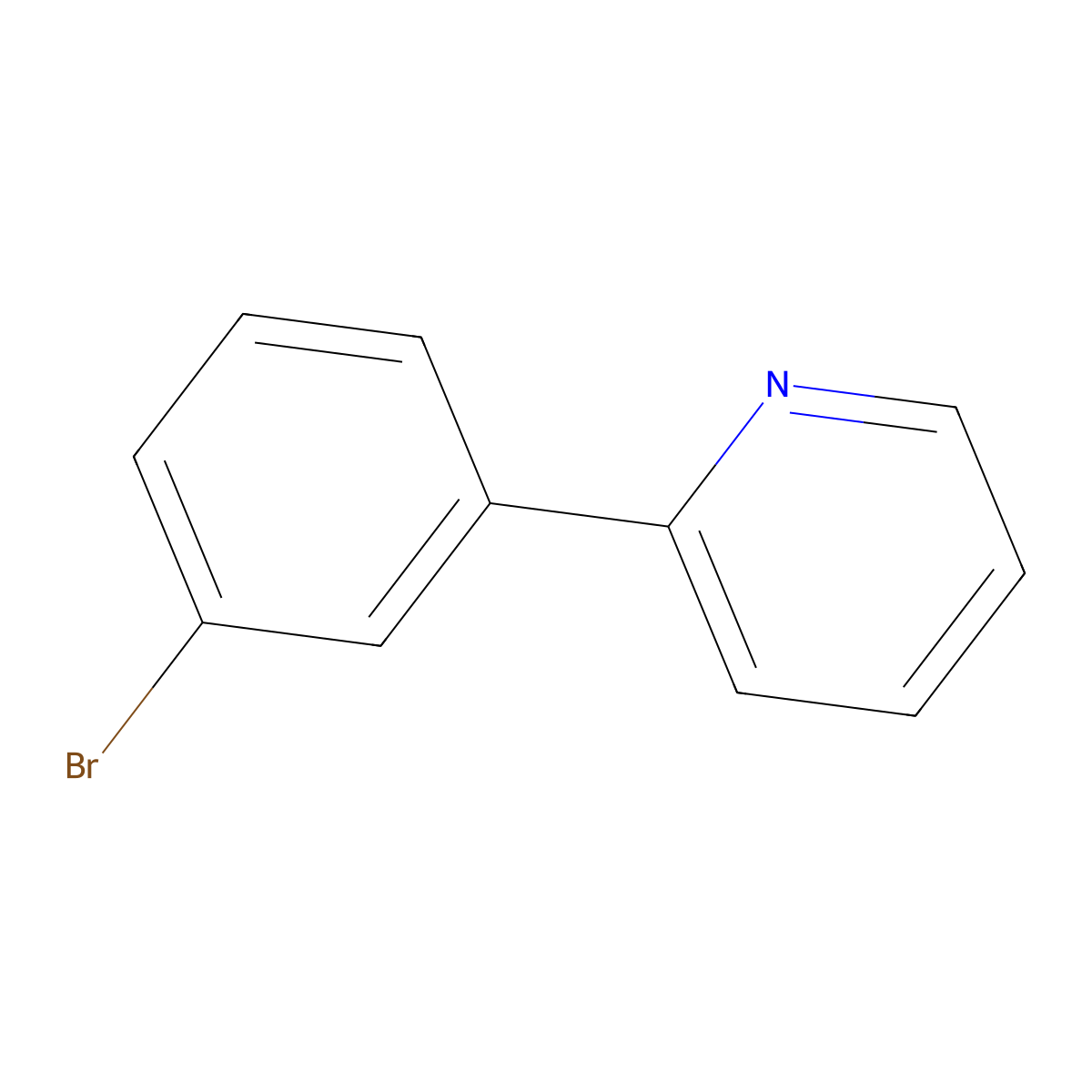 2-(3-Bromophenyl)pyridine molecular structure, CAS 4373-60-8