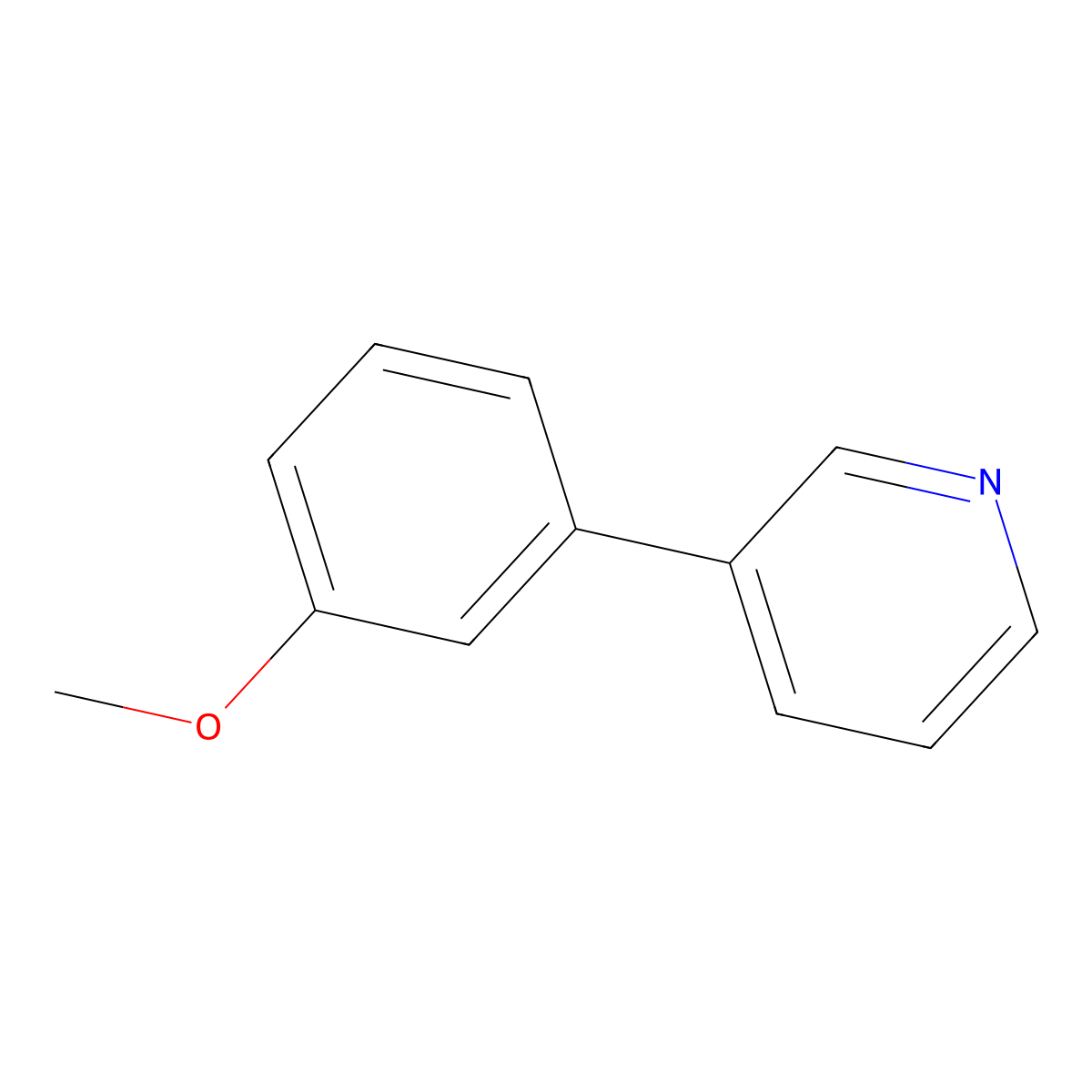 3-(3-Methoxyphenyl)pyridine molecular structure, CAS 4373-67-5