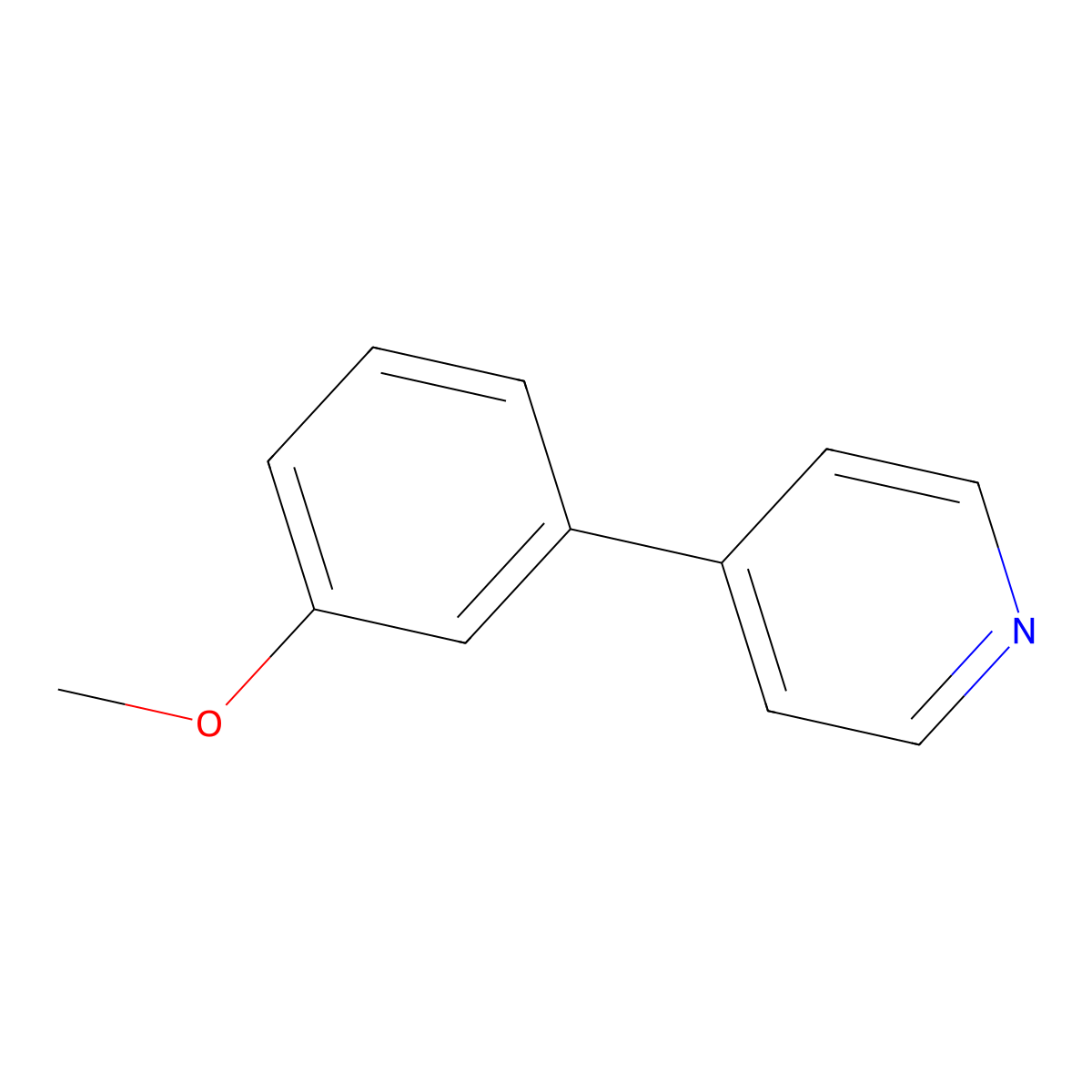 4-(3-Methoxyphenyl)pyridine molecular structure, CAS 4373-68-6