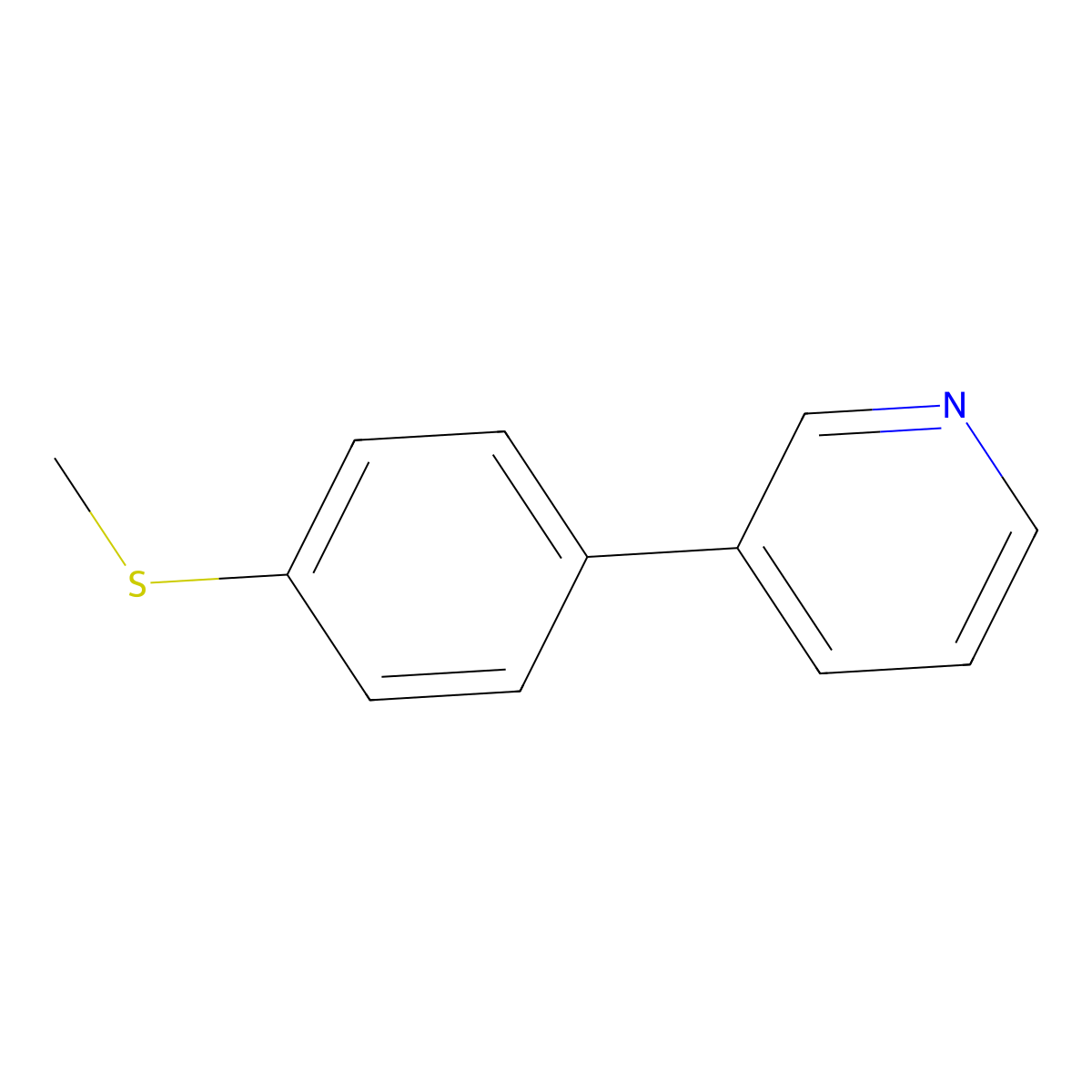3-(4-Methylsulfanylphenyl)pyridine molecular structure, CAS 4373-70-0