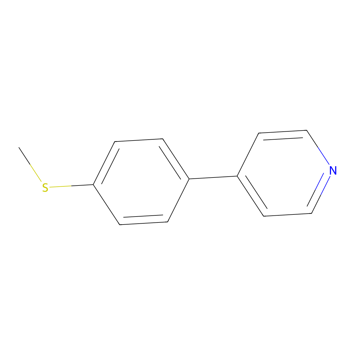 4-[4-(Methylthio)phenyl]pyridine molecular structure, CAS 4373-71-1