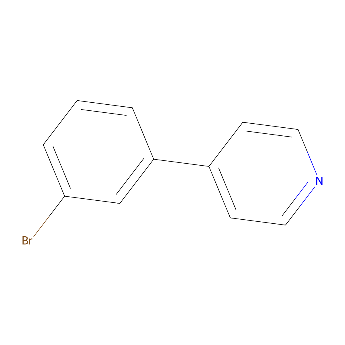 4-(3-Bromophenyl)pyridine molecular structure, CAS 4373-72-2