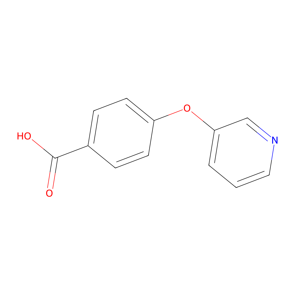 4-(Pyridin-3-yloxy)benzoic acid molecular structure, CAS 437383-99-8