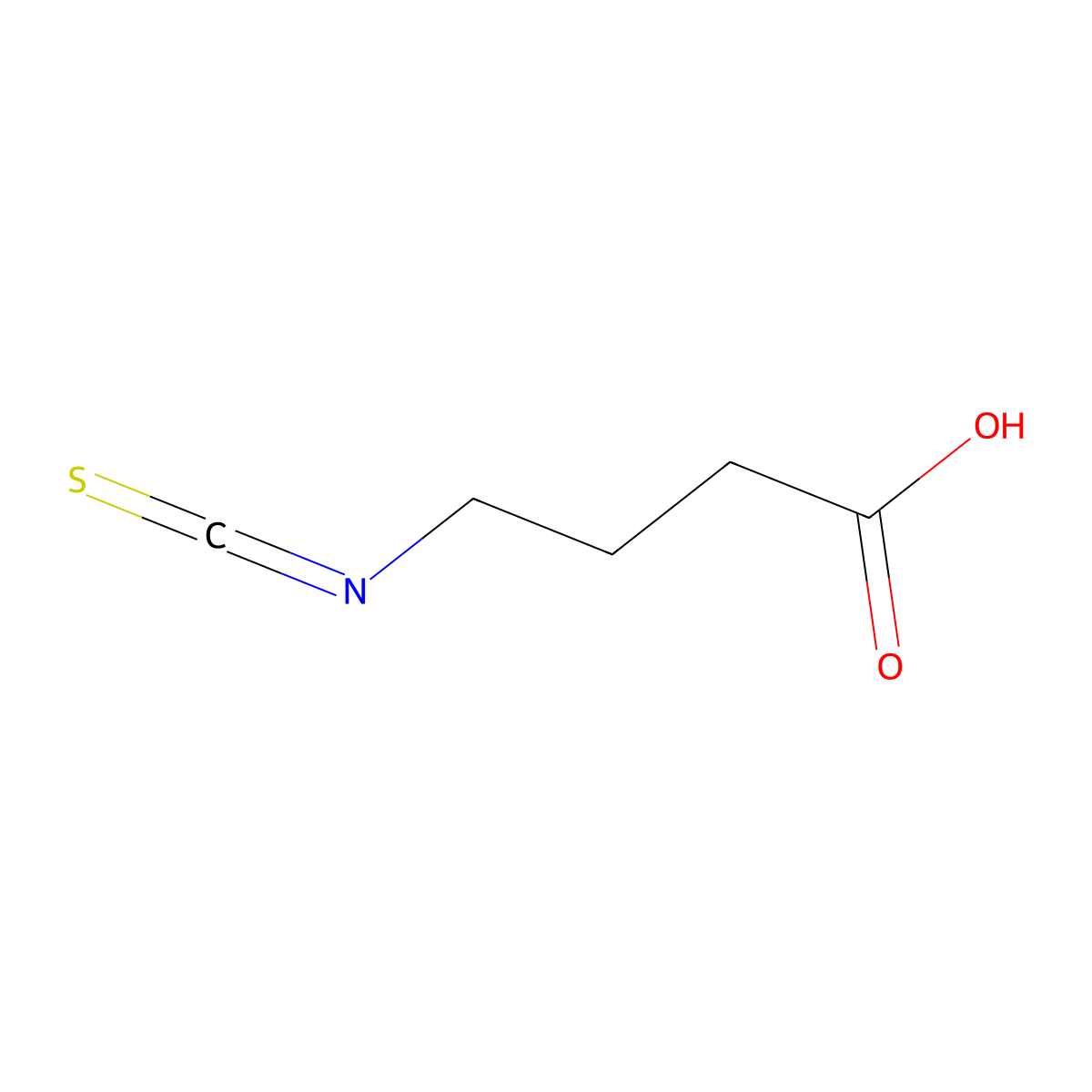 4-Isothiocyanatobutanoic acid molecular structure, CAS 4374-71-4