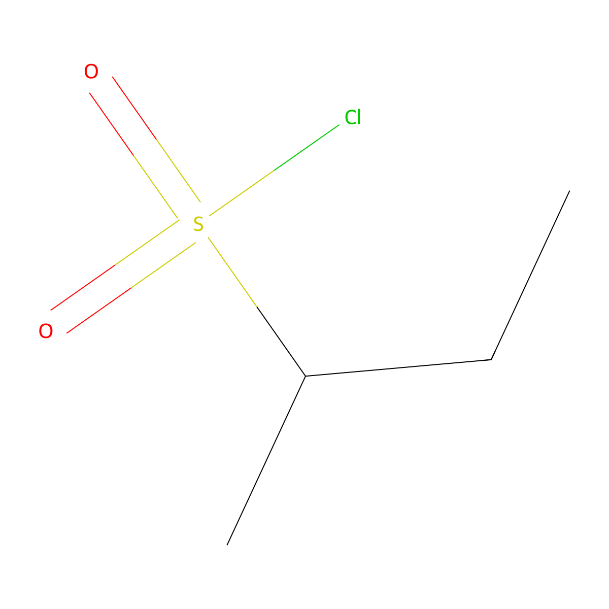 Butane-2-sulfonyl chloride molecular structure, CAS 4375-72-8