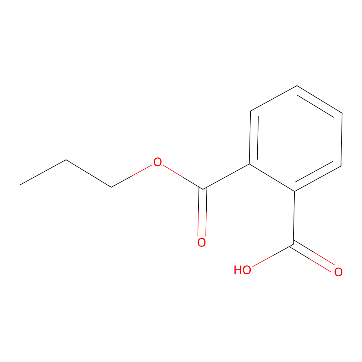 Monopropyl Phthalate molecular structure, CAS 4376-19-6