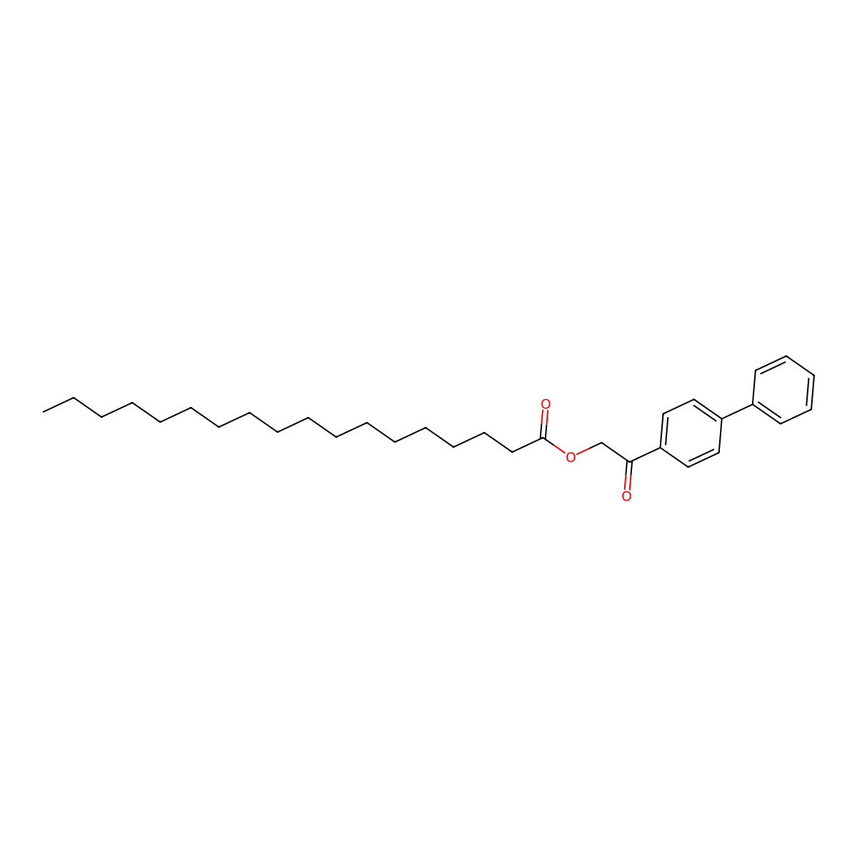 2-(Biphenyl-4-yl)-2-oxoethyl octadecanoate molecular structure, CAS 4376-40-3