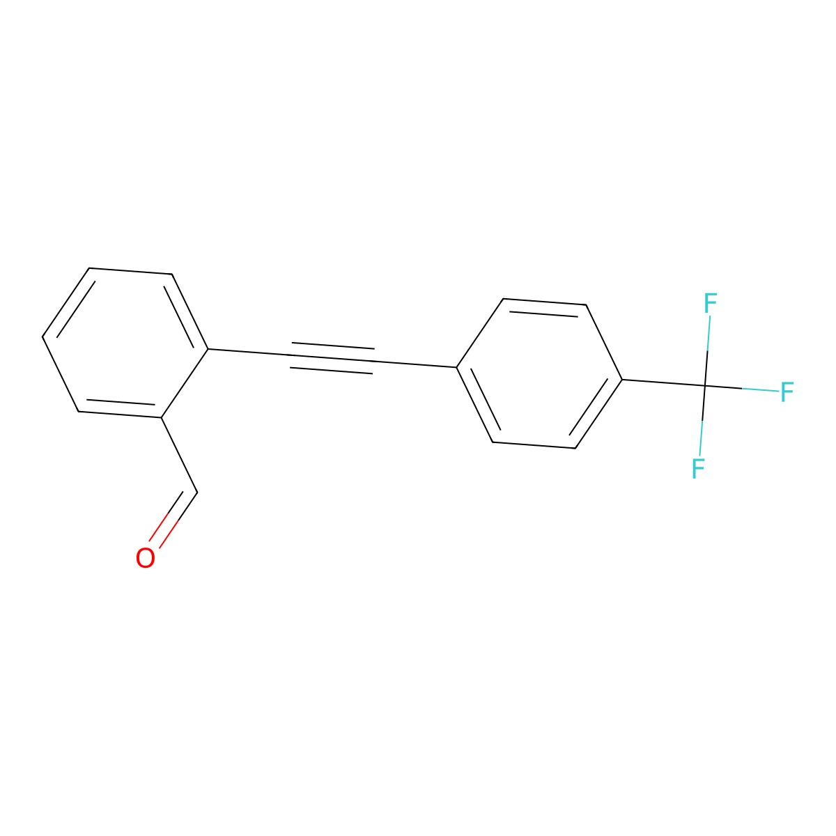 2-(4-Trifluoromethyl-phenylethynyl)-benzaldehyde molecular structure, CAS 437611-95-5