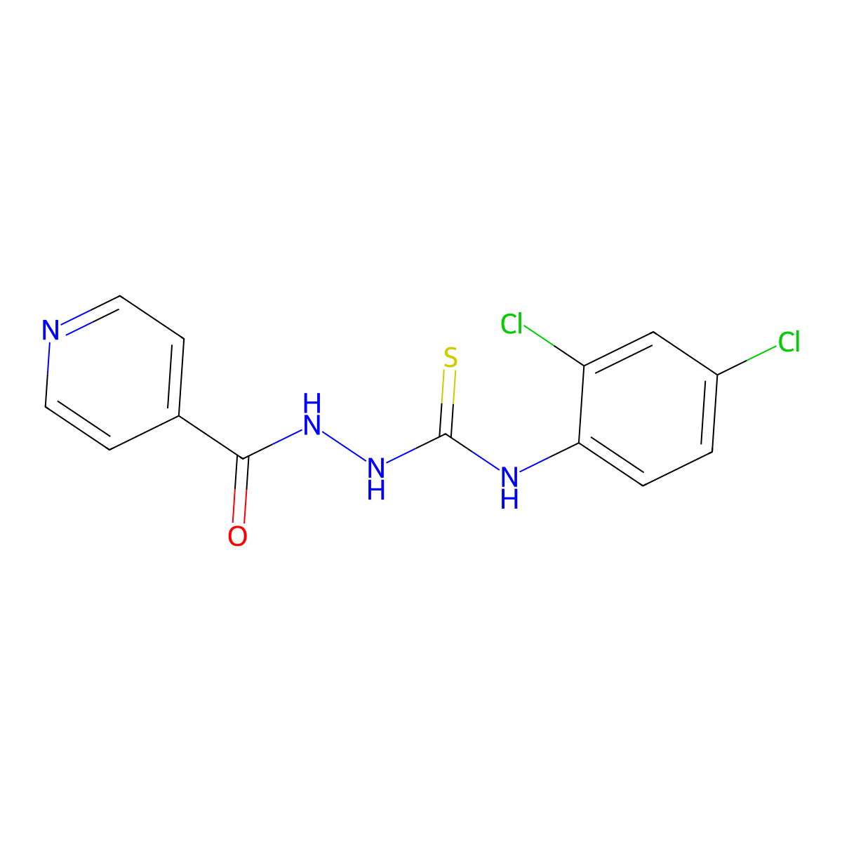 1-(2,4-Dichlorophenyl)-3-(pyridine-4-carbonylamino)thiourea molecular structure, CAS 437622-77-0