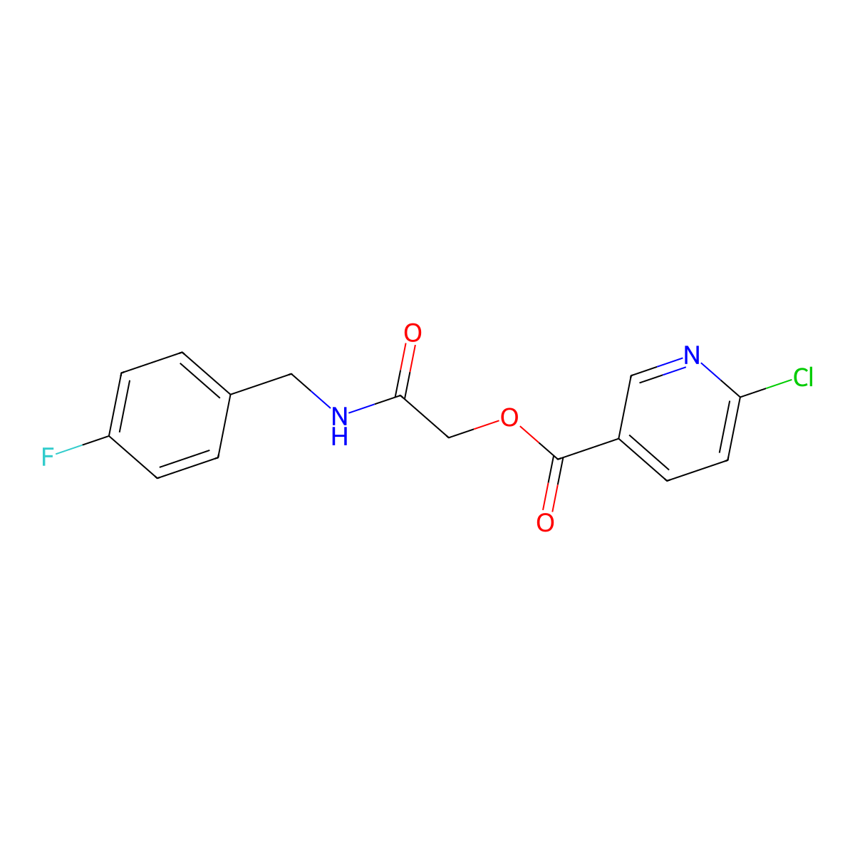 [2-[(4-Fluorophenyl)methylamino]-2-oxoethyl] 6-chloropyridine-3-carboxylate molecular structure, CAS 437625-15-5