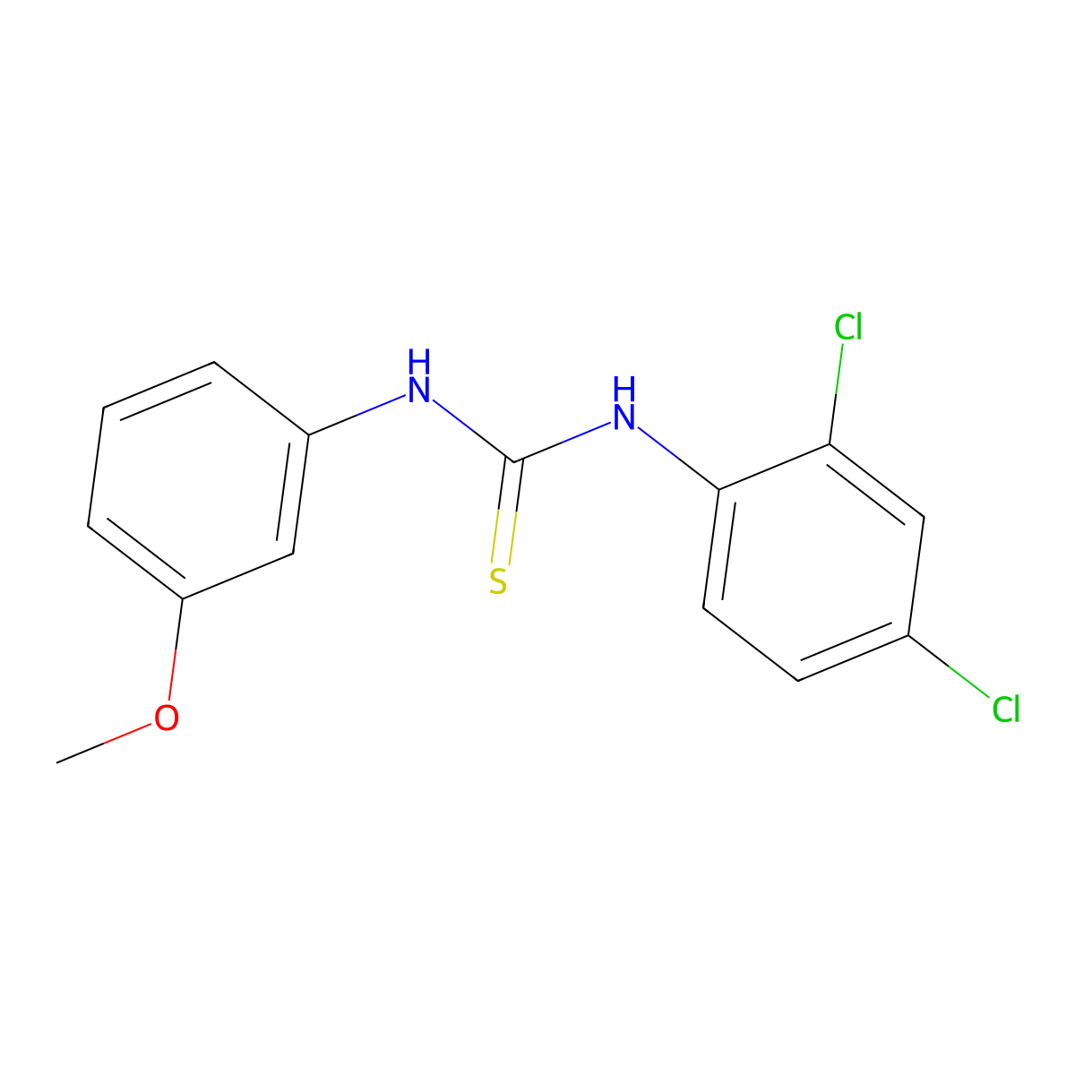 1-(2,4-Dichlorophenyl)-3-(3-methoxyphenyl)thiourea molecular structure, CAS 437625-16-6