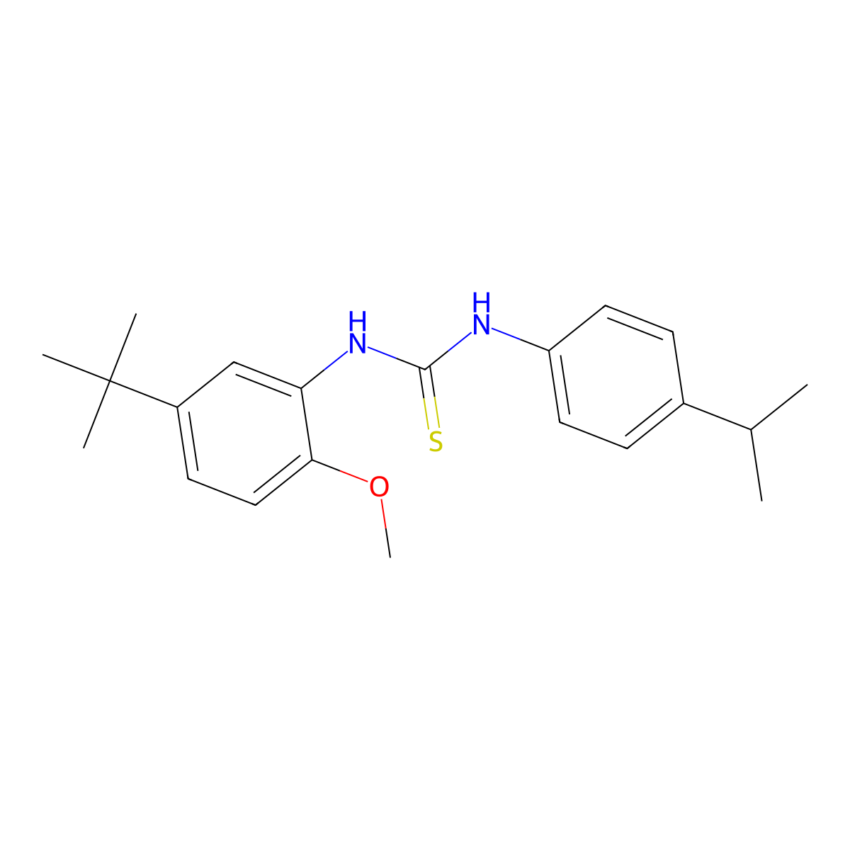 1-(5-Tert-butyl-2-methoxyphenyl)-3-(4-propan-2-ylphenyl)thiourea molecular structure, CAS 437631-48-6
