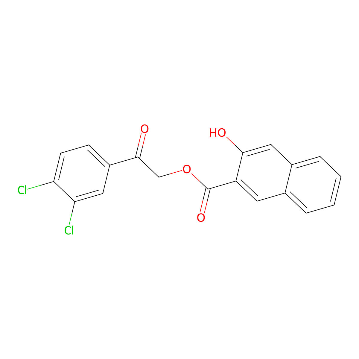 2-(3,4-Dichlorophenyl)-2-oxoethyl 3-hydroxy-2-naphthoate molecular structure, CAS 437633-94-8