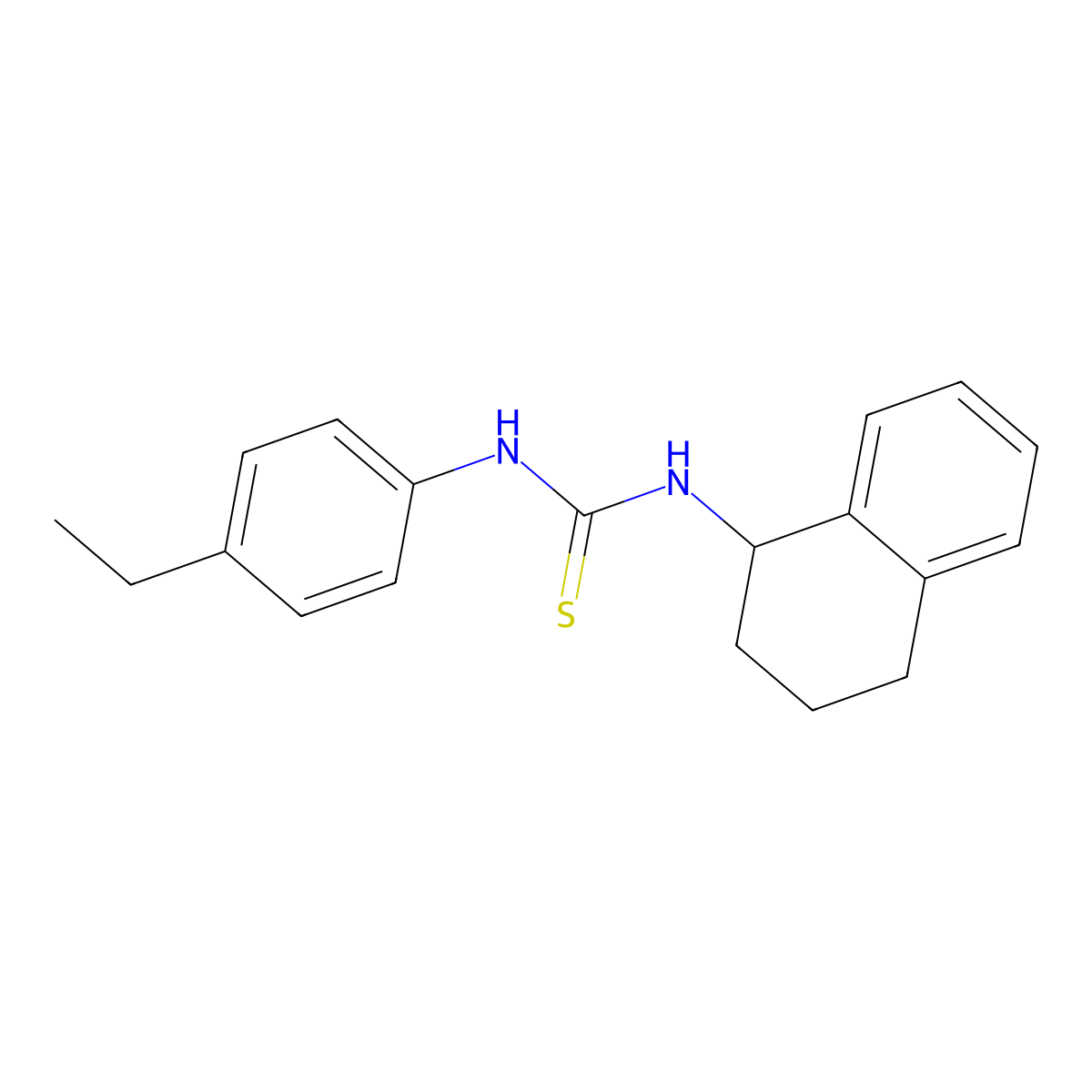 1-(4-Ethylphenyl)-3-(1,2,3,4-tetrahydronaphthalen-1-yl)thiourea molecular structure, CAS 437641-64-0