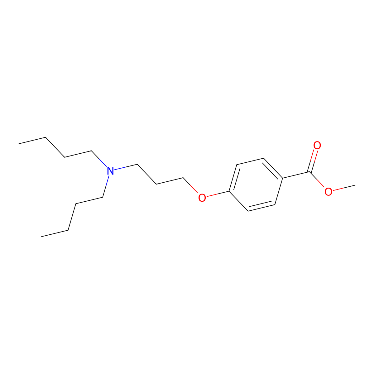 Methyl 4-(3-(dibutylamino)propoxy)benzoate molecular structure, CAS 437651-42-8
