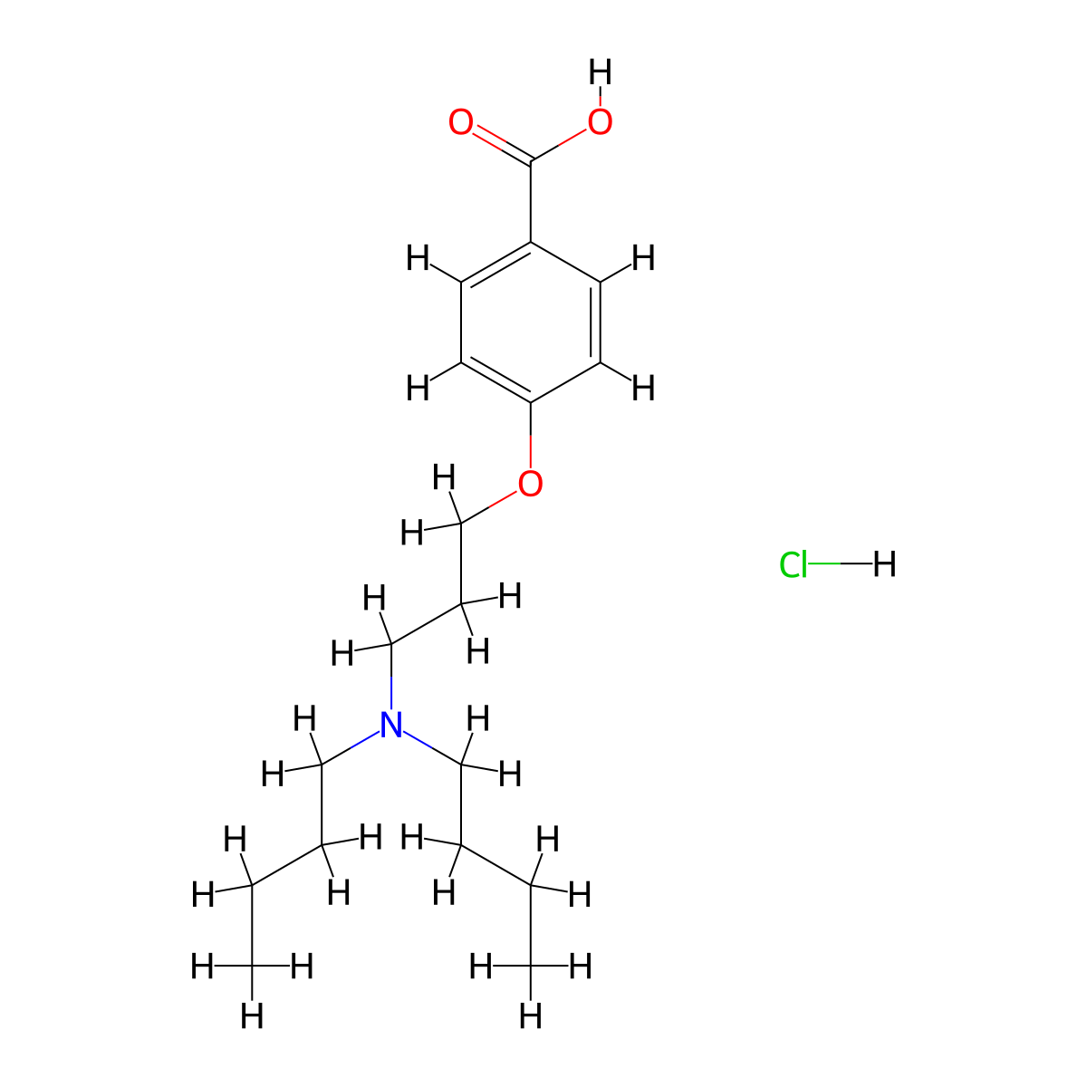 4-[3-(dibutylamino)propoxy]benzoic Acid Hydrochloride molecular structure, CAS 437651-44-0