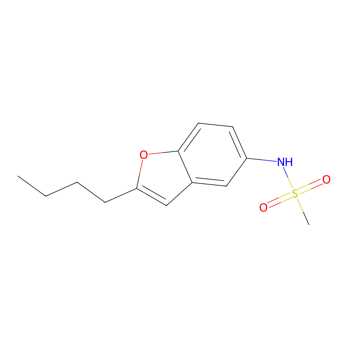 N-(2-Butyl-1-benzofuran-5-yl)methanesulfonamide molecular structure, CAS 437652-07-8