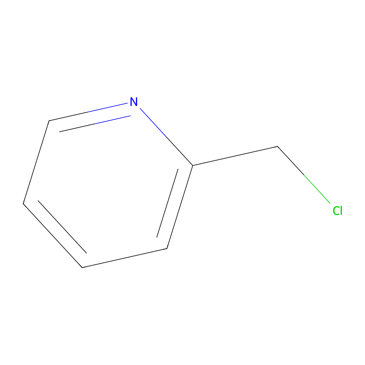 Picolyl chloride molecular structure, CAS 4377-33-7