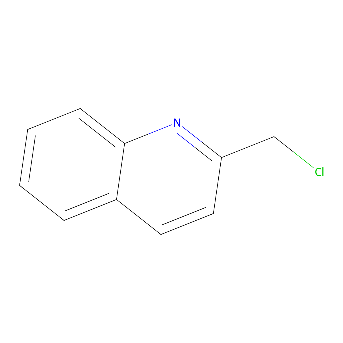 2-(Chloromethyl)quinoline molecular structure, CAS 4377-41-7