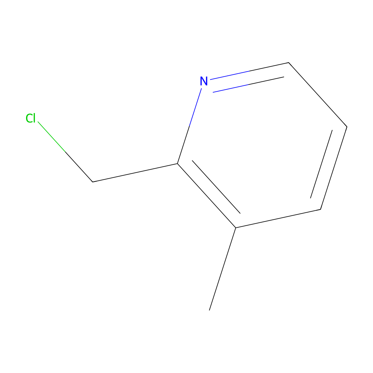 2-(Chloromethyl)-3-methylpyridine molecular structure, CAS 4377-43-9