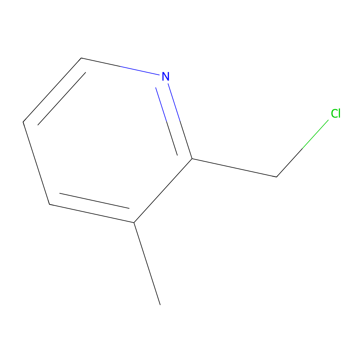 2-(Chloromethyl)-3-methylpyridine molecular structure, CAS 4377-43-9