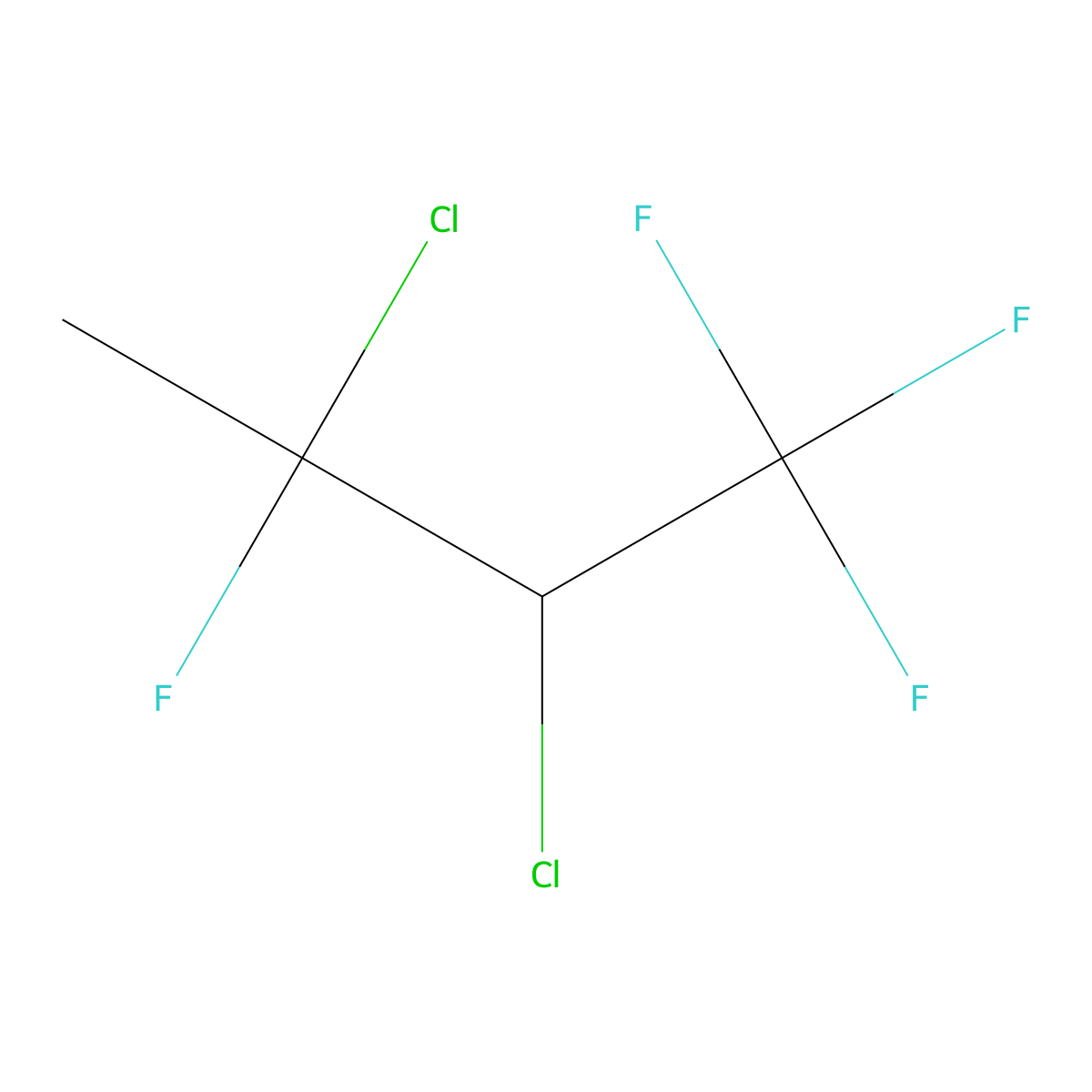 2,3-Dichloro-1,1,1,3-tetrafluorobutane molecular structure, CAS 437712-31-7