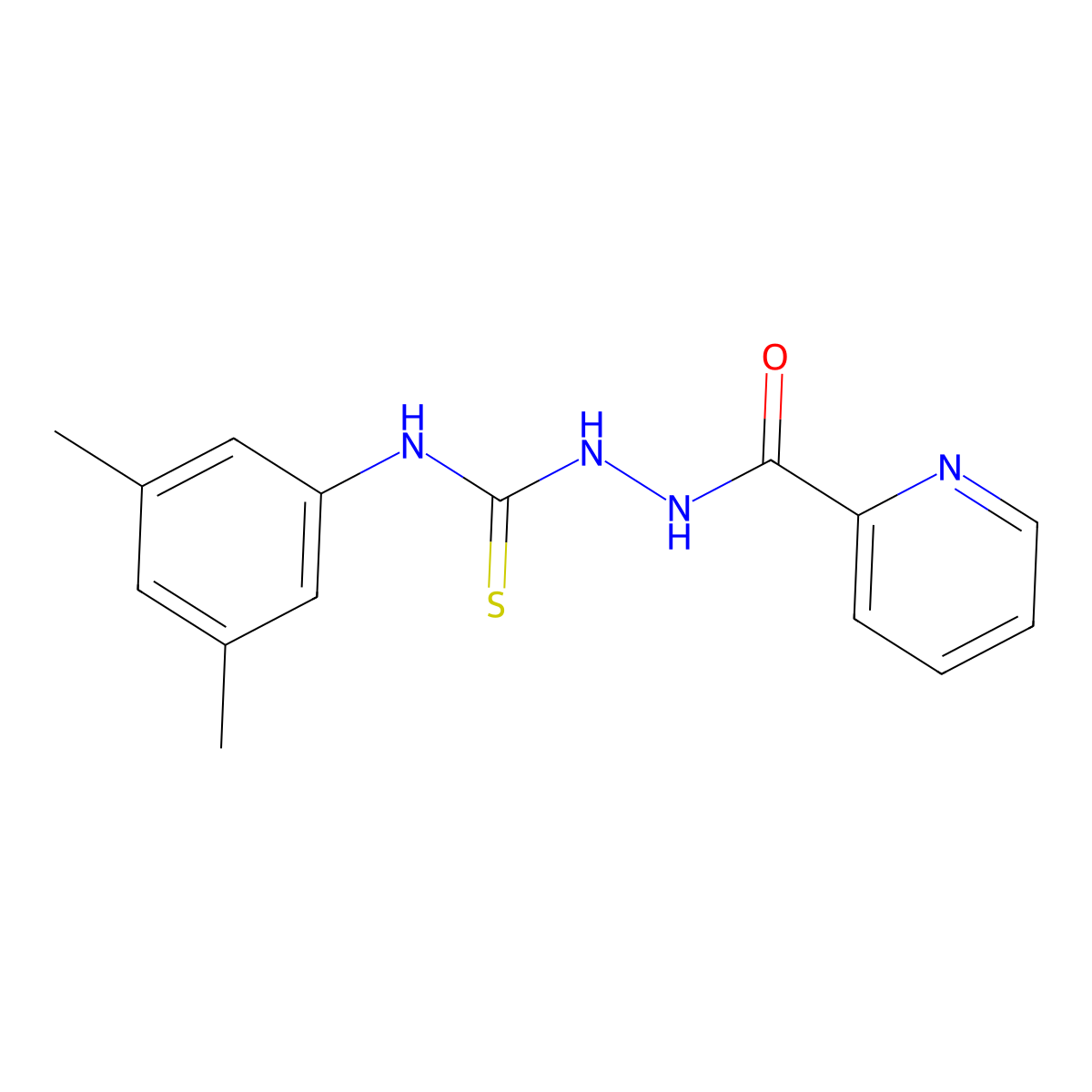 1-(3,5-Dimethylphenyl)-3-(pyridine-2-carbonylamino)thiourea molecular structure, CAS 437722-17-3