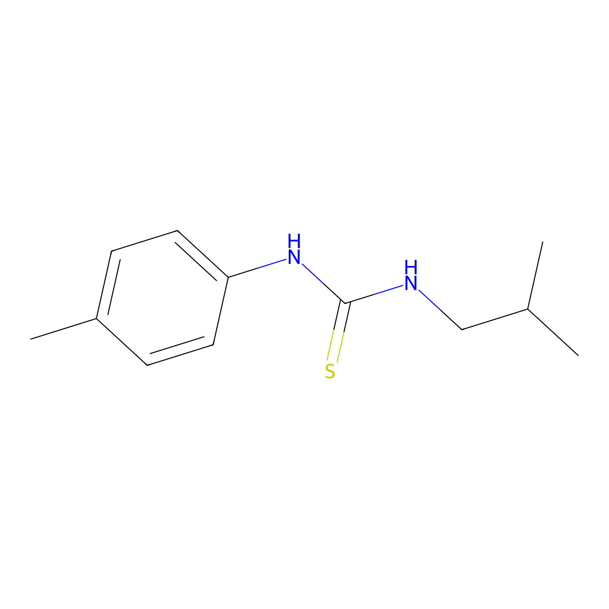 1-(4-Methylphenyl)-3-(2-methylpropyl)thiourea molecular structure, CAS 437733-78-3